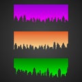ÃÂ¡reative banner design with cut out cityscape silhouette